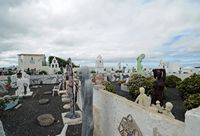 A cidade de Teguise em Lanzarote. Casa museu Mara Mao. Clicar para ampliar a imagem.