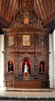 Die Stadt Teguise auf Lanzarote. Altar der alten Kirche Saint-François. Klicken, um das Bild zu vergrößern