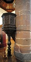 La ville de Teguise à Lanzarote. Chaire de l'ancienne église Saint-François. Cliquer pour agrandir l'image.