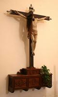 La ville de Teguise à Lanzarote. Christ en croix de Lujan Pérez dans l'église Notre-Dame (auteur Frank Vincentz). Cliquer pour agrandir l'image.