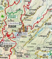 La ville de Teror à Grande Canarie. Carte de la commune. Cliquer pour agrandir l'image.