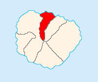 A cidade de Agulo em La Gomera. A localização da comuna (autor Jerbez).