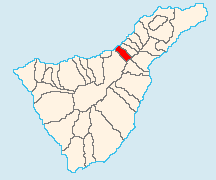 De stad Santa Úrsula in Tenerife. Ligging van de gemeente (auteur Jerbez).