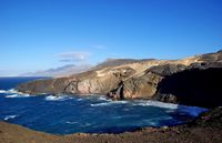 Le parc naturel de Jandía à Fuerteventura. La Caleta de la Madera (auteur Peloba). Cliquer pour agrandir l'image dans Panoramio (nouvel onglet).