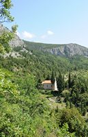 The Saint-Anthony chapel of the botanical garden of Biokovo. Click to enlarge the image in Adobe Stock (new tab).