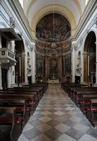 La ville close de Dubrovnik en Croatie. Quartier des Jésuites. Nef de l'église Saint-Ignace. Cliquer pour agrandir l'image dans Adobe Stock (nouvel onglet).