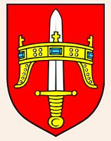 Escutcheon of the county of Sibenik-Knin. Click to enlarge the image.
