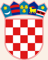 Écusson de la Croatie. Cliquer pour agrandir l'image.