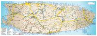 L'île de Brač en Croatie. Carte de l'île de Brač. Cliquer pour agrandir l'image.