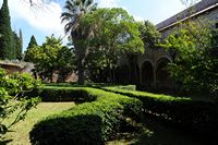 Cloister of the Benedictine abbey. Click to enlarge the image.