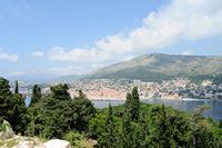 L'île de Lokrum en Croatie. Vue sur Dubrovnik depuis le Fort Royal. Cliquer pour agrandir l'image.