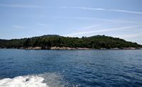 L'île de Lokrum en Croatie. L'île de Lokrum vue depuis la navette de Dubrovnik. Cliquer pour agrandir l'image.