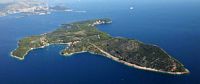 Les îles Élaphites en Croatie. Kolocep vue du ciel. Cliquer pour agrandir l'image.