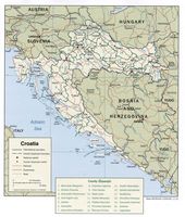 Informations touristiques sur la Croatie. Carte routière. Cliquer pour agrandir l'image.