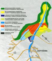 Plan of the Botanical garden of Biokovo. Click to enlarge the image.