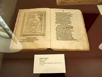 Le monastère de Visovac. Incunable des Fables d'Ésope (auteur N. P. Krka). Cliquer pour agrandir l'image.