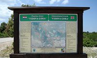 Le mont Vidova Gora, île de Brač en Croatie. Panneau de découverte de Vidova Gora. Cliquer pour agrandir l'image.