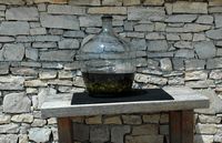 Le mont Vidova Gora, île de Brač en Croatie. La préparation de l'alcool de noix (orahovac). Cliquer pour agrandir l'image.