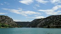 Le parc national de la Krka en Croatie. Le pont de la route de Šibenik à Kistanje. Cliquer pour agrandir l'image.