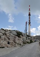 La emisora de televisión en la cumbre del monte Santo-Georges (Sveti jura). Haga clic para ampliar la imagen.