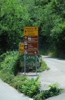 La rivière Cetina en Croatie. La route vers Radmanove Mlinice. Cliquer pour agrandir l'image.