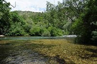 Last rapids of Cetina with Radmanove Mlinice. Click to enlarge the image.