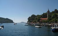 Le village de Cavtat en Croatie. Port. Cliquer pour agrandir l'image.