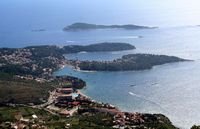 Le village de Cavtat en Croatie. La baie de Cavtat vue depuis le ciel. Cliquer pour agrandir l'image.