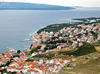 La ville de Bol, île de Brač, en Croatie. Bol (auteur Marin0110). Cliquer pour agrandir l'image.