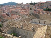 La ville close de Dubrovnik en Croatie. Quartier des Franciscains. Couvent franciscain, couvent franciscain. Cliquer pour agrandir l'image.