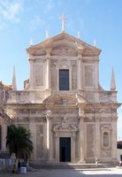 La ville close de Dubrovnik en Croatie. Quartier des Jésuites. Église Saint-Ignace. Cliquer pour agrandir l'image.