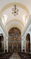 La ville close de Dubrovnik en Croatie. Quartier des Jésuites. Nef de l'église Saint-Ignace. Cliquer pour agrandir l'image.
