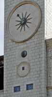 La ville close de Dubrovnik en Croatie. Quartier de la Loge. Tour de l'Horloge. Cliquer pour agrandir l'image.