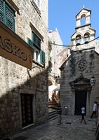 La ville close de Dubrovnik en Croatie. Quartier nord. Rue Prijeko. Cliquer pour agrandir l'image.