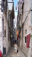La ville close de Dubrovnik en Croatie. Quartier nord. Ulica boskoviceva. Cliquer pour agrandir l'image.