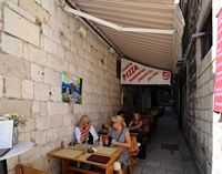La ville close de Dubrovnik en Croatie. Quartier nord. Rue aux juifs. Cliquer pour agrandir l'image.
