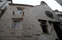 La ville close de Dubrovnik en Croatie. Quartier sud. Maison de Marin Držić. Cliquer pour agrandir l'image.