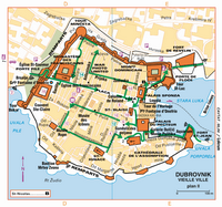 Plan de la ville close de Dubrovnik. Cliquer pour agrandir l'image.