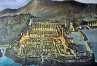 La ville close de Dubrovnik en Croatie. En 1667. Cliquer pour agrandir l'image.