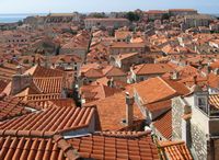 La ville close de Dubrovnik en Croatie. Les toits de la vieille ville de Dubrovnik. Cliquer pour agrandir l'image.
