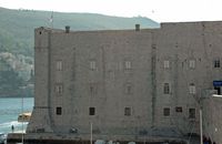 Les fortifications de Dubrovnik en Croatie. Fortifications maritimes. Forteresse Saint-Jean. Cliquer pour agrandir l'image.