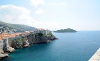 Les fortifications de Dubrovnik en Croatie. Fortifications maritimes. Vues depuis la forteresse Laurent. Cliquer pour agrandir l'image.