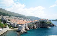 Les fortifications de Dubrovnik en Croatie. Fortifications maritimes. Vues depuis la forteresse Laurent. Cliquer pour agrandir l'image.