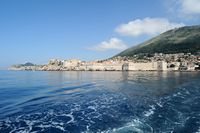 Les fortifications de Dubrovnik en Croatie. Fortifications maritimes. Vues depuis la mer. Cliquer pour agrandir l'image.