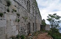 Les fortifications de Dubrovnik en Croatie. Fortifications du nord. Forteresse impériale du Mont Saint Serge. Cliquer pour agrandir l'image.