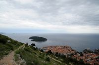 Les fortifications de Dubrovnik en Croatie. Fortifications du nord. Cote vue depuis mont Saint-Serge. Cliquer pour agrandir l'image.