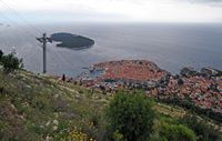 Dubrovnik seen since mount Saint Sergius. Click to enlarge the image.