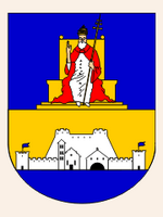 Escutcheon of the town of Hvar. Click to enlarge the image.