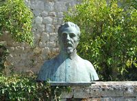 Buste van Hanibal Lucić (auteur Fossa). Klikken om het beeld te vergroten.