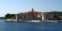La ville de Korčula, île de Korčula en Croatie. Vieille ville. Cliquer pour agrandir l'image.